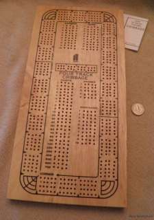 Large 4 track wooden cribbage board   play four handed  