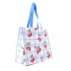  Insta Totes Reusable Blue Cherry Plaid Shopping Tote By 