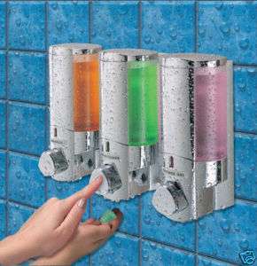 Aviva 3 Soap Shampoo Shower Dispenser CHROME NEW 773315763457  