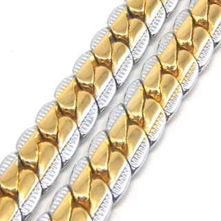 24 STYLISH 18K Y/W GOLD GEP CHAIN SOLID CHIC NECKLACE  