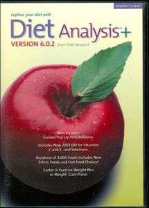 Diet Analysis Plus 6.0.2 from Thomas Wadsworth for Windows 95 98 NT 