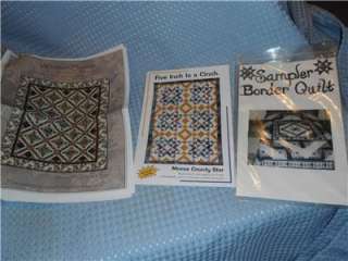 Pieced Quilt Patterns Sampler Border Moose Star Winter Spice  