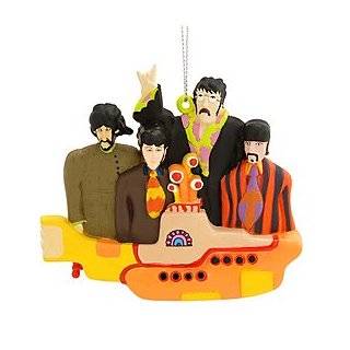  Beatles Rock Band with Yellow Submarine Ornament