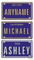 Personalized Bicycle Mini License Plate Any Name  
