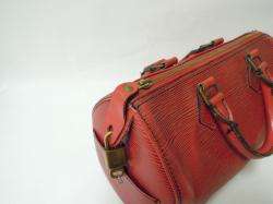   Louis Vuitton Red Epi Leather Speedy 25 Hand bag Purse V.I.1910  