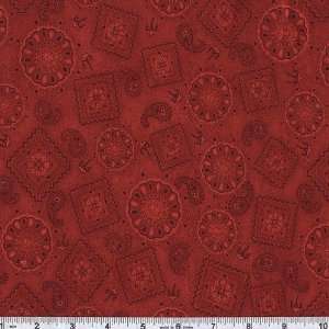  45 Wide Round Up Tonal Bandana Texture Red Fabric By The 