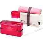 Lock and Lock Lock&Lock Slim Lunch Box with Bag & Water Bottle, Pink 