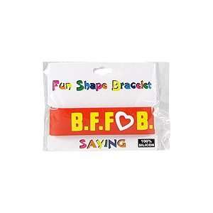 BFF Loves BFF Red Bracelet   Fun Shape Bracelet Saying, 1 pc,(MengWang 