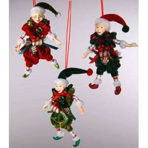 Katherines collection Holly Jolly Elf Christmas tree ornament  