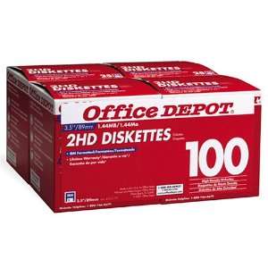   Bulk Diskettes, IBM(R) Format, DS/HD, Black, Box Of 100 Electronics
