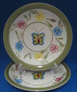 TABLETOPS GALLERY FLOATING BUTTERFLY 2 DESSERT PLATES  