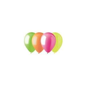  9 STD Neon Assorted Latex (100 Per Bag)   Latex Balloon 
