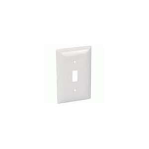   Thermoplastic Toggle Switch Panel Wall Plate, White 