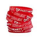 Zumba Party Hearty Go Red Rubber Bracelets