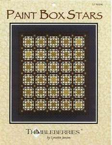 Thimbleberries PAINT BOX STARS Quilt Pattern 94x108 NEW  