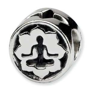  .925 Sterling Silver Yoga Lotus Bead Jewelry