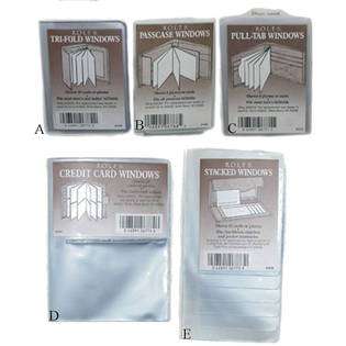   Wallet Inserts, Replacement Windows (H) French Purse Windows)  Rolfs
