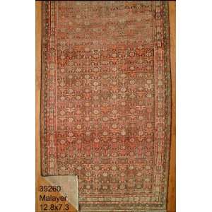  7x12 Hand Knotted Malayer Persian Rug   73x128