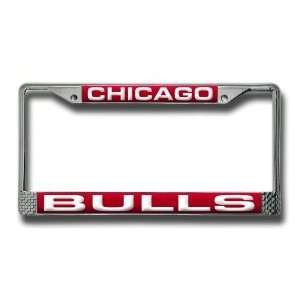  Chicago Bulls NBA Laser Cut Chrome License Plate Frame 