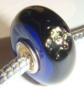This auction is for one LUNAR ECLIPSE MURANO GLASS EUROPEAN BEAD WITH 