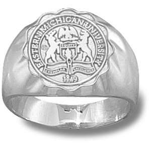  Eastern Michigan University Seal Ring Sz 10 1/2 (Silver 