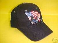NEW EMBROIDERED CHOPPER / AMERICAN FLAG HAT CAP  