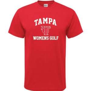 Tampa Spartans Red Womens Golf Arch T Shirt  Sports 