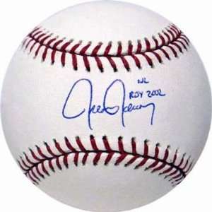  Jason Jennings Signed Baseball   inscribed NL ROY 02 