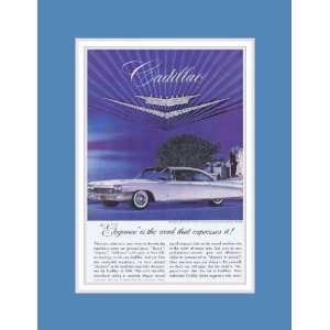   Cadillac Sedan White Elegant Couple Diamonds by Cartier Vintage Ad