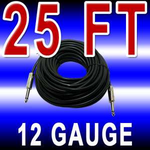   foot 1/4 plugs to 12 ga gauge pro audio pa SPEAKER CABLE audio cord