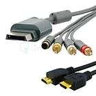 Video Composite 3 RCA Adapter Cable Cord+6ft Hdmi Cable for Xbox 360 