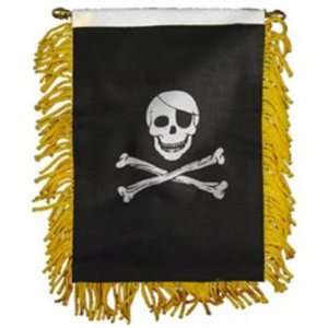  Skull & Bones Flag Mini Banner 3 x 5 Patio, Lawn 