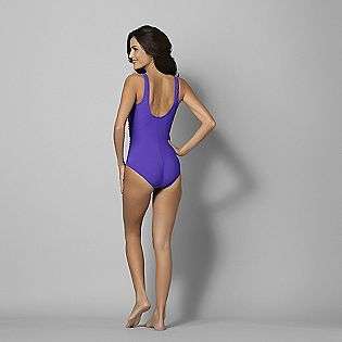   One Piece Shirred Tank Swimsuit  Reebok Clothing Womens Swimwear