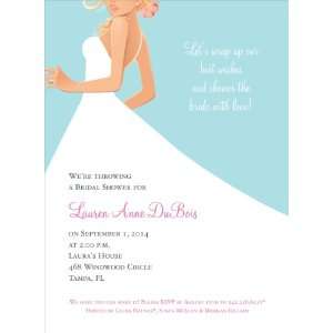 Bridal Side Bali Blonde Bridal Shower Invitation 