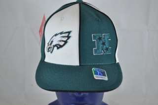 REEBOK GREEN WHITE PHILADELPHIA EAGLES & NFC LOGO FITTED CAP(HAT27) 7 
