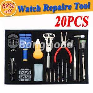 20 pcs Horologe Watch Link Remover Repair Set Kit Tools  
