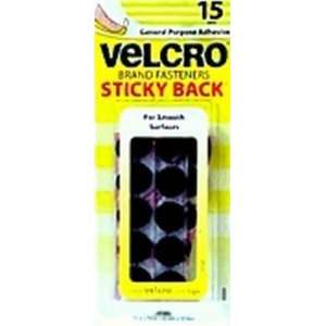  Velcro Dots 5/8 Black (16 Count) (6 Pack)