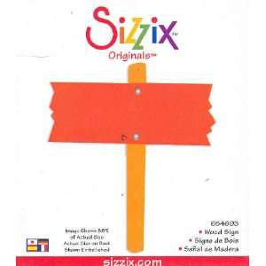  Sizzix Originals WOOD SIGN Die RED 654691 Arts, Crafts 