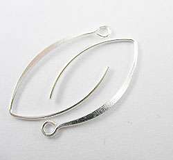 TWH 925 Sterling Silver 5 pairs of Ear Wires 12x26 mm.  
