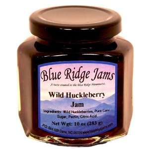 Blue Ridge Jams Wild Huckleberry Jam, Set of 3 (10 oz Jars)  