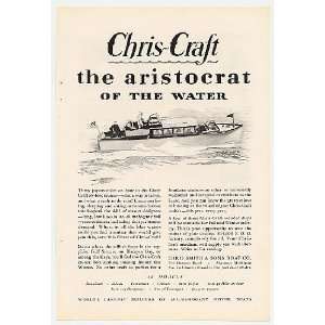  1929 Chris Craft 38 Foot Cruiser Boat Print Ad (6843 