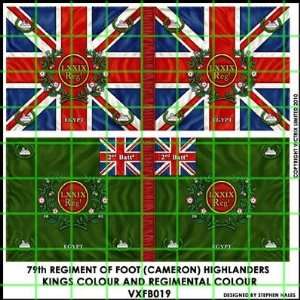  Victrix 28mm Flag Sheets 79th Regt Cameron Highlanders 