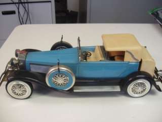 Vintage Jim Beam Duesenberg Model J Car Blue Porcelain Decanter w/ Box 