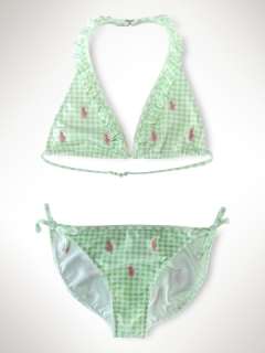 Gingham Two Piece Swimsuit   Girls 7 16 Swim   RalphLauren