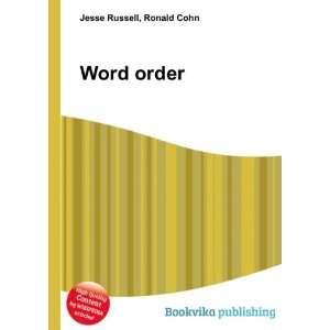  Word order Ronald Cohn Jesse Russell Books