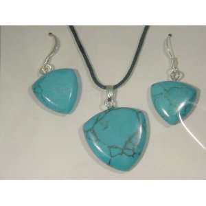  Turquoise Necklace and Ear Rings Set 