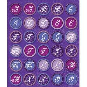  K&Company Purple Pattern Alphabet Die cut Stickers Arts 