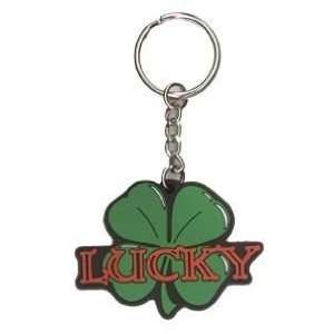  Lucky 4 leaf clover key chain rubber keychain Everything 