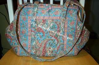 Vera Bradley Very Rare Sky Blue Paisley Hoosier Bag  