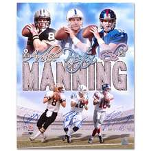 Mounted Memories Archie, Peyton, and Eli Manning Three Quarterbacks 